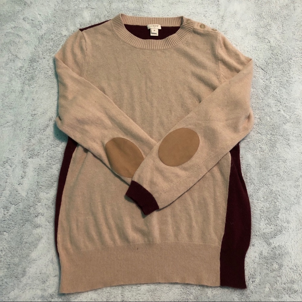 J.Crew Colorblock Elbow Patch Sweater - Picture 3 of 7